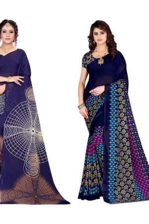 leelavati-blue-georgette-saree-with-blouse-piece-pack-of-2-blue