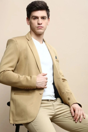 showoff-cotton-blend-mens-blazer-khaki-pack-of-1-none