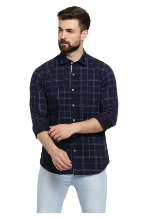 campus-sutra-cotton-blend-regular-fit-mens-casual-shirt-blue-pack-of-1-none