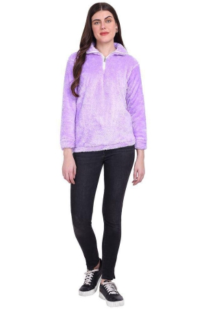 ppthefashionhub-faux-fur-womens-non-hooded-sweatshirt-purple-none