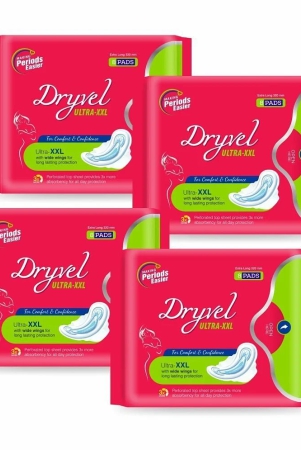 dryvel-ultra-soft-sanitary-pads-for-women-xxl-with-wide-wingspack-of-4-each-8-pads