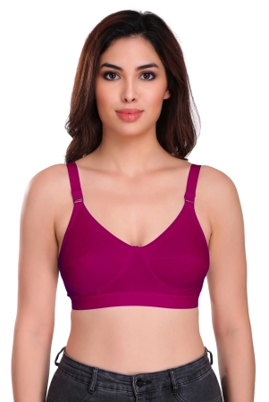 eves-beauty-basic-bra-women-full-coverage-non-padded-bra-32d-wine-cotton-blend