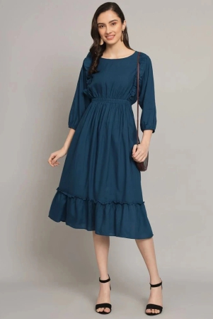 jash-creation-polyester-solid-midi-womens-fit-flare-dress-blue-pack-of-1-none