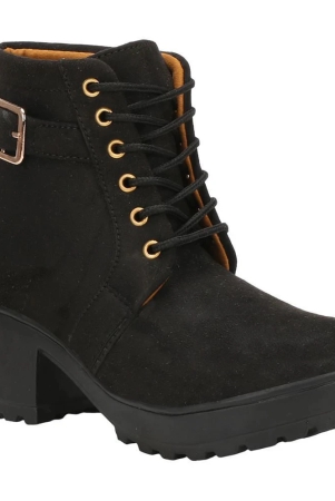 commander-black-womens-ankle-length-boots-none