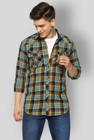 campus-sutra-cotton-regular-fit-checks-full-sleeves-mens-casual-shirt-green-pack-of-1-none