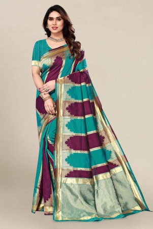 om-shantam-sarees-rama-banarasi-silk-saree-with-blouse-piece-pack-of-1-rama