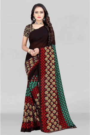 leelavati-brown-georgette-saree-with-blouse-piece-pack-of-1-brown