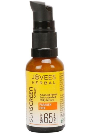 jovees-herbal-sunscreen-face-serum-spf-65-pa-sun-protection-for-oily-acne-prone-skin-30-ml