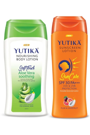 yuthika-aloe-vera-body-lotion-200ml-and-sunscreen-lotion-spf-30-pa-with-uva-uvb-protection-100ml