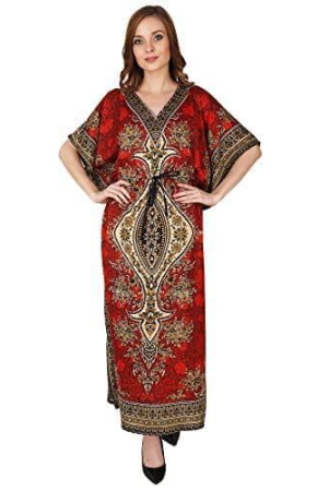 ukal-womens-polyester-paisley-maxi-kaftan