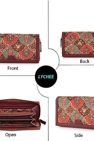 Lychee bags Women Printed Canvas Multicolour Wallet
