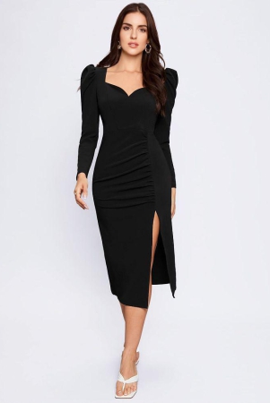 sheetal-associates-black-polyester-womens-side-slit-dress-pack-of-1-none