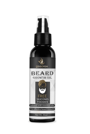 ODDEVEN Beard Growth Oil - 50ml - More Beard Growth, With Redensyl, Vitamin E, Nourishment & Strengthening, No Harmful Chemicals