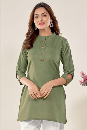 glomee-green-cotton-blend-womens-tunic-pack-of-1-none