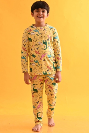 raining-dinosaur-long-sleeves-pyjama-set-d-yellow-4-5-years-2n-yellow