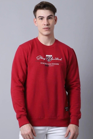 Rodamo Men Red Printed Sweatshirt