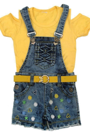 zadmus-yellow-denim-girls-dungarees-none