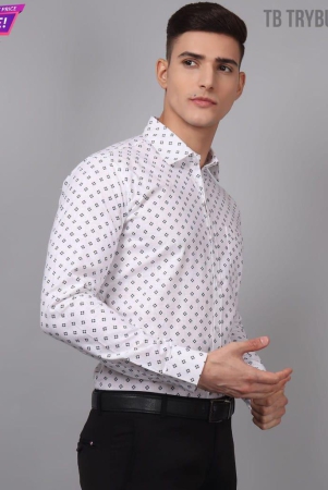 Velam Luxe White Printed Men's Shirt
