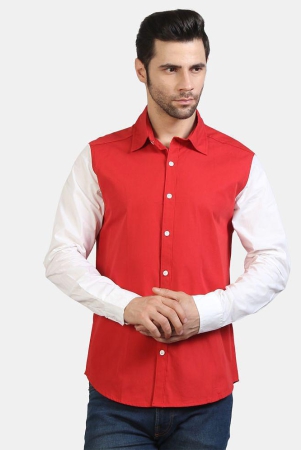 liferoads-red-100-cotton-slim-fit-mens-casual-shirt-pack-of-1-none