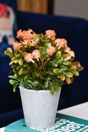 orange-green-artificial-flower-with-pot-cylindrical-shape