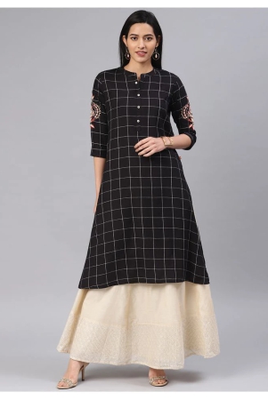 alena-black-cotton-womens-a-line-kurti-xl