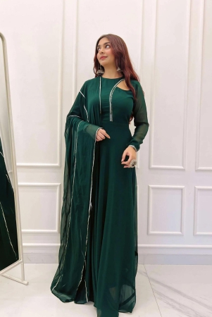 bottle-green-anarkali-with-dupatta-xl