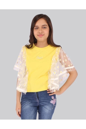 cutecumber-yellow-cotton-girls-top-pack-of-1-none