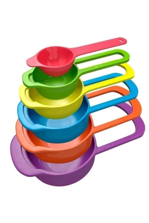 pack-of2-plastic-colorful-measuring-spoon-measuring-cup6-pcs-set-color-assorted-pid37267