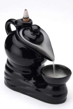 bodhi-house-ceramic-smoke-dropping-fountain-backflow-incense-holder-with-20-incense-cones-home-decor-gift-incense-burner-decorative-showpiece-aromatherapy-garden-black