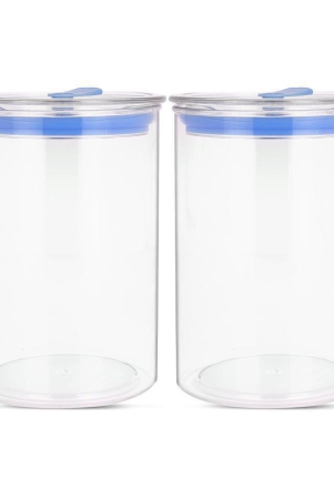 homepro-round-container-airtight-silicone-cap-blue-plastic-utility-container-set-of-2-900-ml-blue