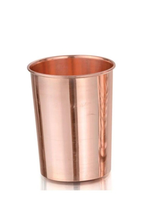 LaCoppera Amrapali 250 ML Plain Copper Water Glass | 1 Pc