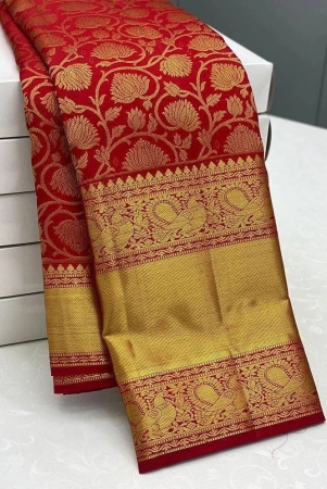 om-shantam-sarees-art-silk-woven-saree-with-blouse-piece-red-pack-of-1-red