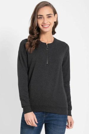 jockey-womens-usa-original-super-combed-cotton-elastane-stretch-sweatshirt-with-round-neck-half-zip-ul11-xl-black-mel