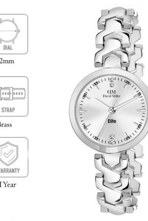 david-miller-silver-brass-analog-womens-watch