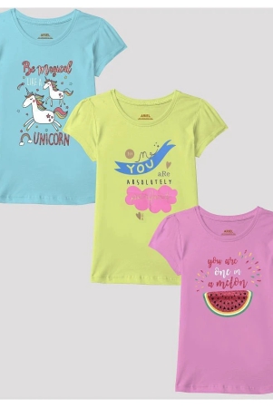 ariel-multicolor-cotton-girls-t-shirt-pack-of-3-none