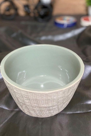 Ceramic Dining Basket Pattern White And Grey Ceramic Serving Bowl