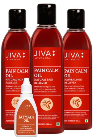 jiva-pain-calm-oil-120-ml-each-pack-of-3-with-jatyadi-oil-20-ml-free-quick-relief-for-joints-and-muscular-pain