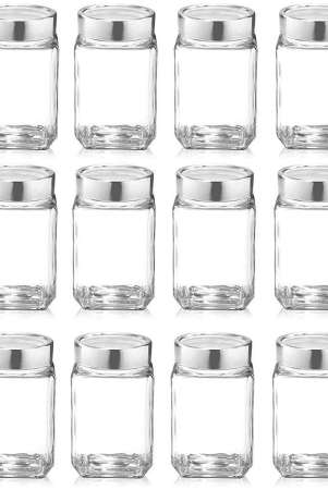 treo-by-milton-cube-storage-glass-jar-set-of-12-310-ml-each-transparent-bpa-free-storage-jar-kitchen-organizer-modular-multipurpose-jar-transparent