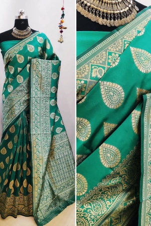 womens-cotton-silk-saree-with-blouse-green-free-size