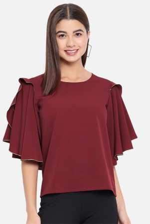 all-ways-you-women-top-crepe-fabric-red-xs