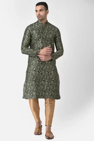 ahbabi-mens-printed-dupion-silk-kurta-pyjama-set-green-golden-m