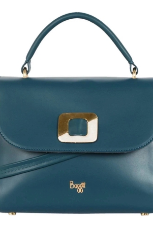 baggit-green-pu-satchel-bag-green