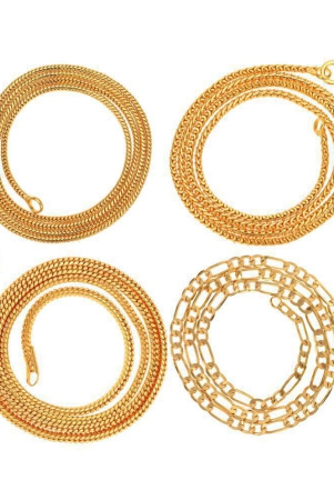 aanyacentric-combo-of-4-gold-plated-28inches-long-fashion-chain-none