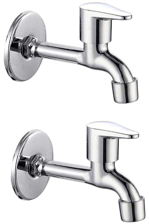 Cossimo Stainless Steel Vigo Long Body (Pack of 2) Steel Bathroom Tap (Bib Cock)