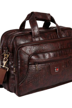 Da Tasche Brown Leather Office Bag