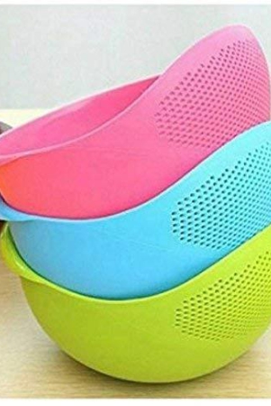 denzcart-rice-bowl-strainer-mixing-bowl-washing-rice-water-drain-basket-multicolor-pack-of-3-by-ruhi-fashion-india