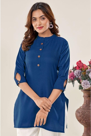 glomee-blue-cotton-blend-womens-tunic-pack-of-1-none