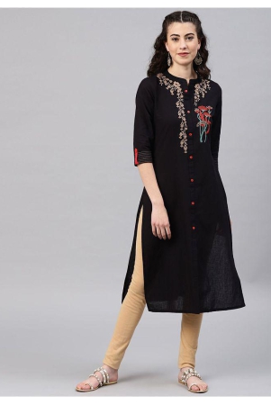 alena-black-cotton-womens-straight-kurti-xl