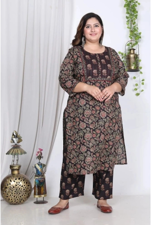 swasti-cotton-printed-straight-womens-kurti-black-pack-of-1-none