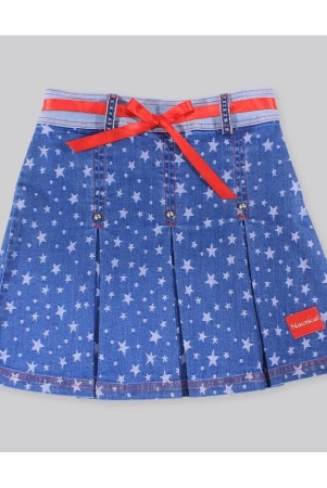 cutecumber-blue-denim-girls-a-line-skirt-pack-of-1-none